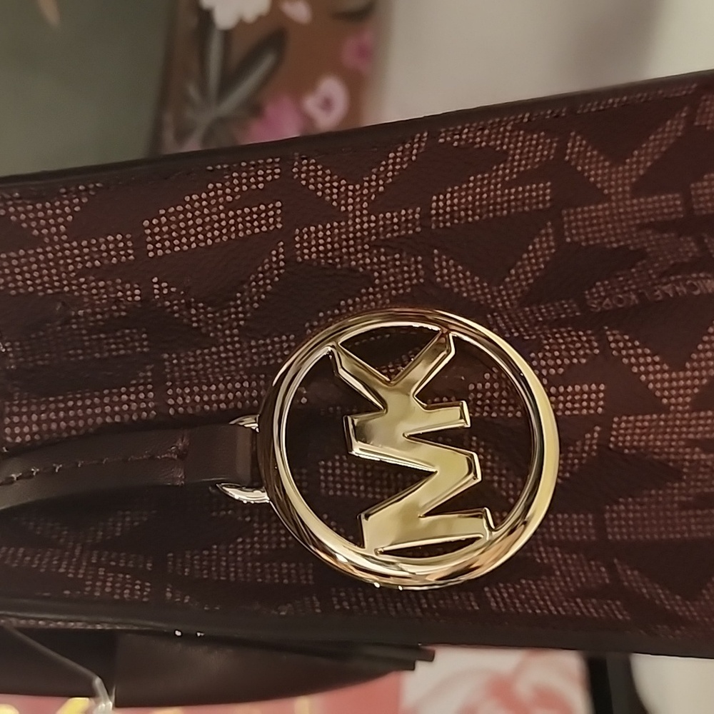 Michael Kors Two-Tone Dark Burgundy and Mauve mini crossbody satchel.  NWT - Picture 7 of 8